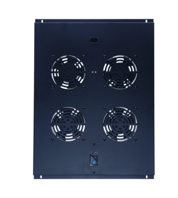 Fläktpaket med 4 fläktar och termostat, lämplig för 800 mm djupa stående serverrack