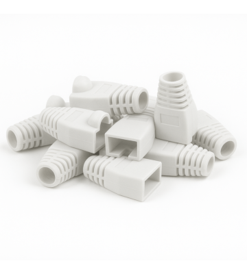 DANICOM RJ45 Kabelgenomföring Vit - 10 st