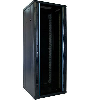 32U serverskåp med glasdörr 600x600x1600mm (BxDxH)