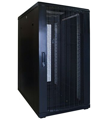 22U serverskåp med perforerad dörr 600x800x1200mm (BxDxH)