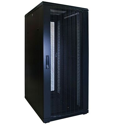 27U serverskåp med perforerad dörr 600x800x1400mm (BxDxH)