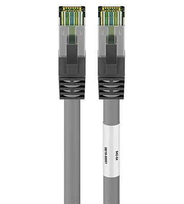 Cat8 S/FTP (PIMF) patchkabel 0,25 m grå