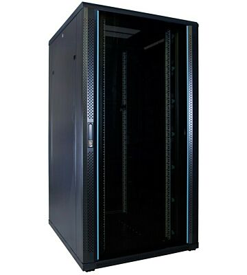 32U serverskåp med glasdörr 800x1000x1600mm (BxDxH)