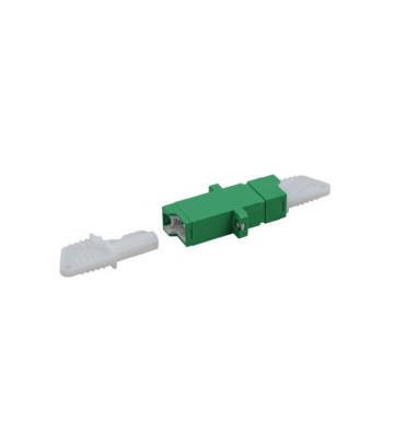 Single-mode koppling E2000-E2000 simplex grön