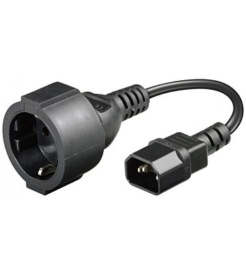Strömkabel AC-kontakt till C14 0,15m - adapter
