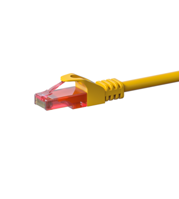 UTP CAT6 patchkabel 0,25m gul - 100% koppar