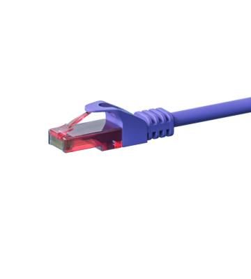 UTP CAT6 patchkabel 0,50m lila - 100% koppar