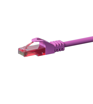 UTP CAT6 patchkabel 1m rosa - 100% koppar