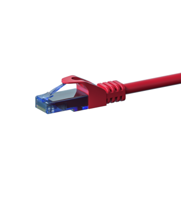 UTP CAT6a patchkabel 10m röd - 100% koppar