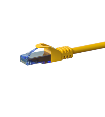 UTP CAT6a patchkabel 1m gul - 100% koppar