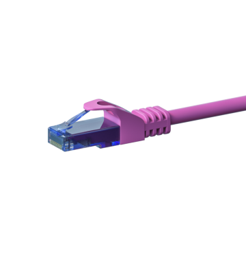 UTP CAT6a patchkabel 0,50m rosa - 100% koppar
