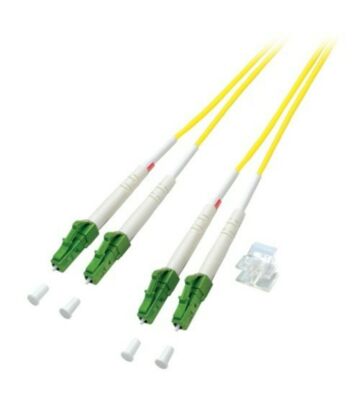 OS2 duplex fiberoptisk kabel LC/APC-LC/APC 1m