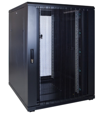 22U serverrack med perforerad dörr 800x1200x1200mm (BxDxH)