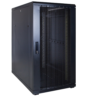 22U serverrack med perforerad dörr 600x1200x1200mm (BxDxH)