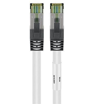 Cat8 S/FTP (PIMF) patchkabel 1m vit
