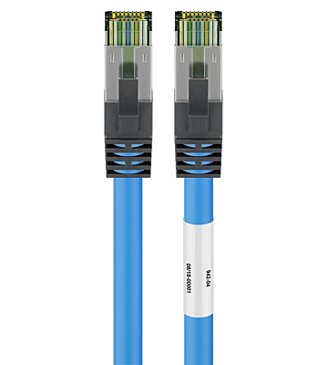 Cat8 S/FTP (PIMF) patchkabel 0,50 m blå