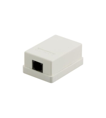 CAT5e UTP 1 port utanpåliggande låda, elfenben