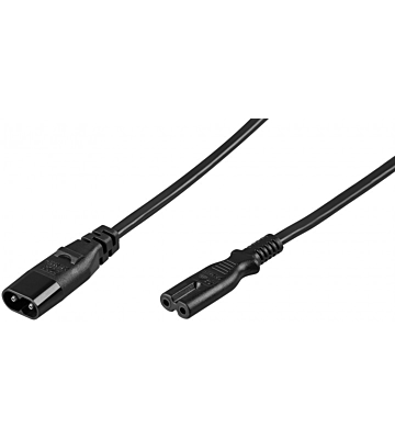 Strömkabel C7 till C8 2m svart