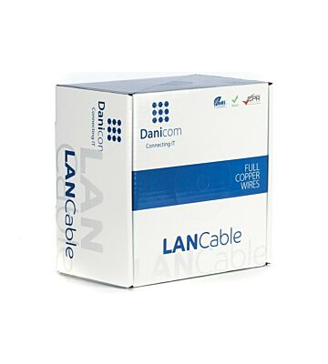 DANICOM CAT6 FTP 100m kabel på rulle flexibel - PVC (Fca)