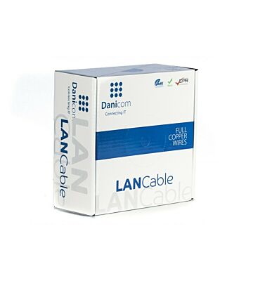 DANICOM CAT6 UTP 100m kabel på rulle flexibel - PVC (Fca)