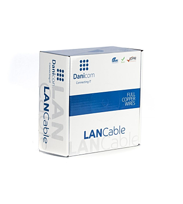 DANICOM CAT6 FTP 100m kabel på rullstyv - LSZH (Dca)