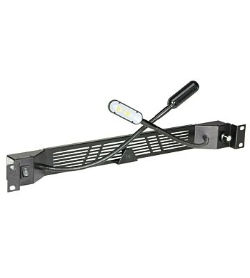 19 tums Svanhals LED-belysning + dimmer - vit/blå