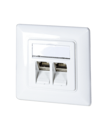 Keystone frontplatta, vit
