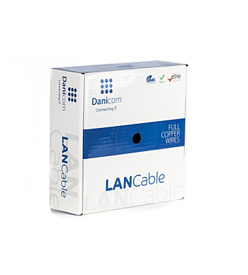 DANICOM CAT6 FTP 50m kabel på rullstyv - LSZH (Dca)