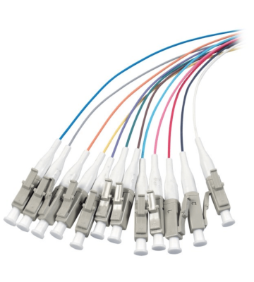 OS2 fiberoptisk pigtail färgad set LC - 12 stycken