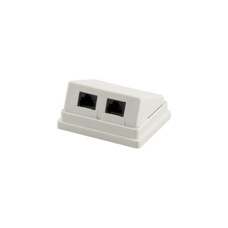 CAT5e UTP utanpåliggande låda, vit
