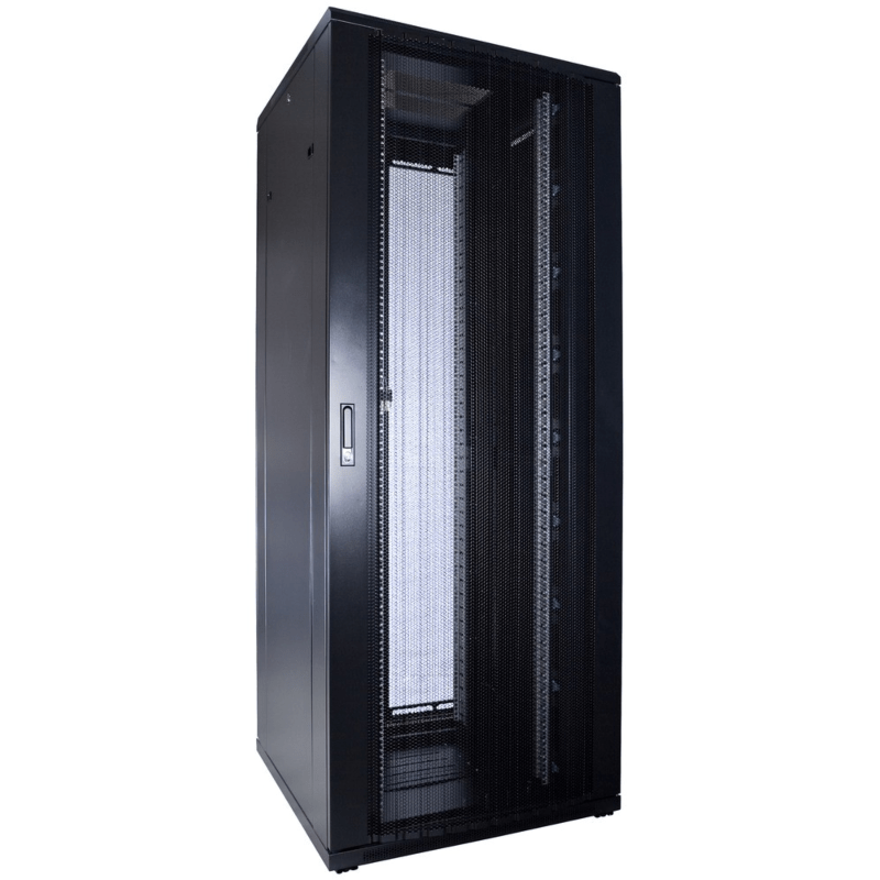 47U serverskåp med perforerad dörr 800x800x2200mm (BxDxH)
