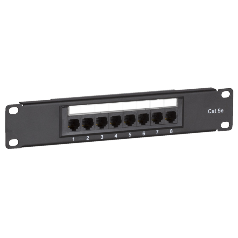 10 tum CAT5e UTP patchpanel - 8 portar