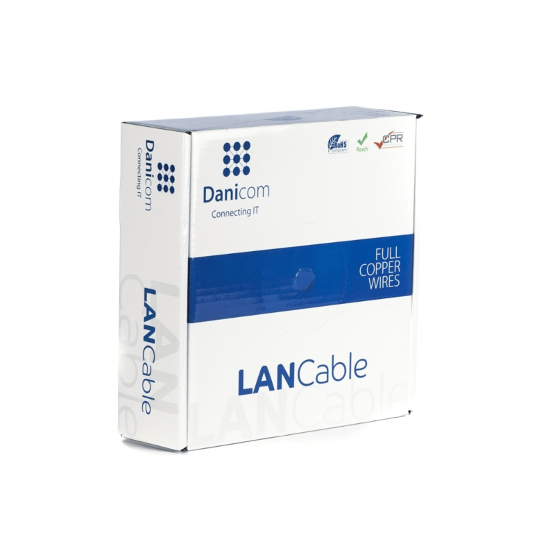 DANICOM CAT7 S/FTP 50m kabel på rullstyv - LSZH (Dca)
