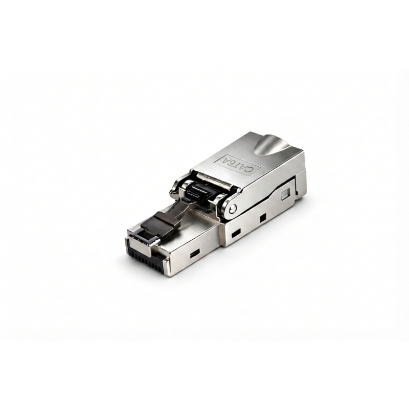 DANICOM S/FTP CAT6A Verktygslös RJ45-kontakt - för styv kärna