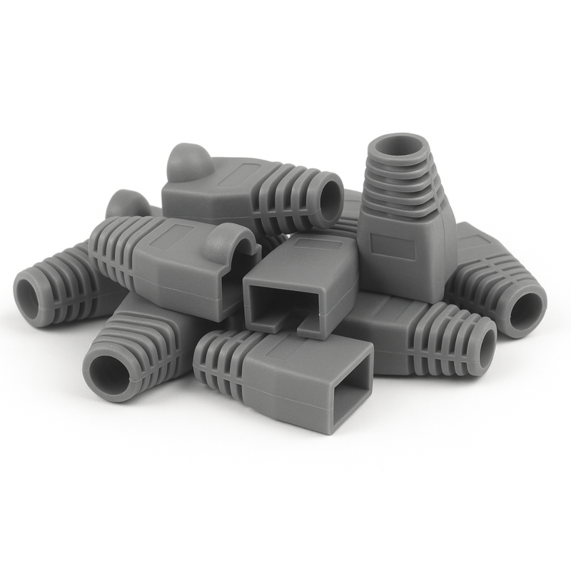 DANICOM RJ45 Kabelgenomföring Grå - 10 st