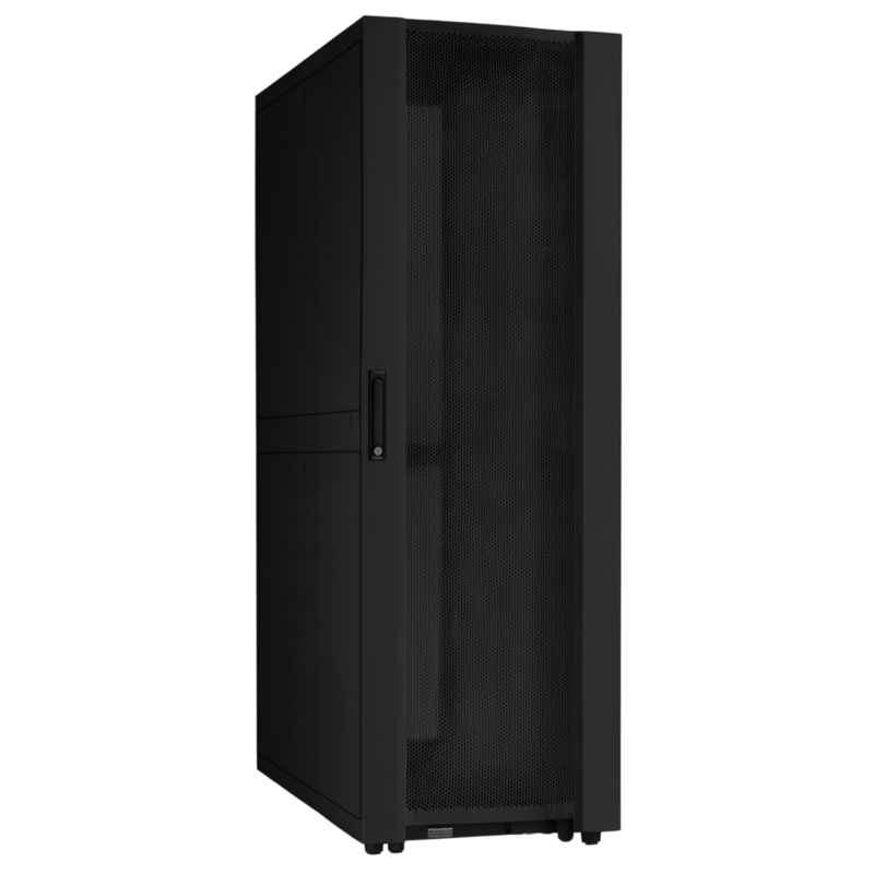48U Datacenter serverskåp med perforerad dörr 800x1200x2250mm (BxDxH)