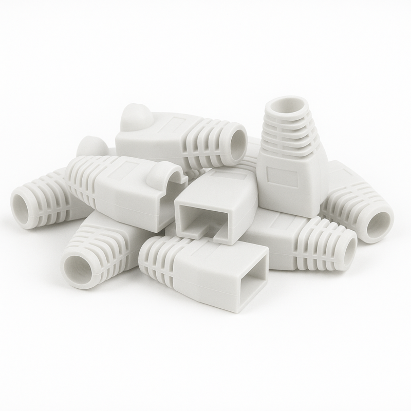 DANICOM RJ45 Kabelgenomföring Vit - 10 st