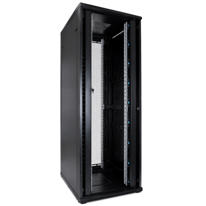 47U serverskåp med dubbelperforerad fram- och bakdörr 800x800x2200mm (BxDxH)