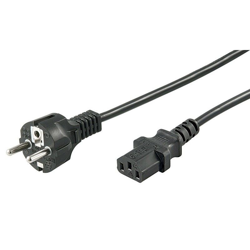 Strömkabel schuko till C13 1,50m svart