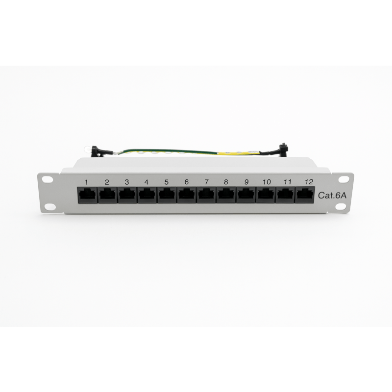 Cat6a 10 tum 12 portar STP patchpanel