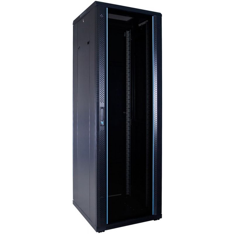 37U serverskåp med glasdörr 600x600x1800mm (BxDxH)