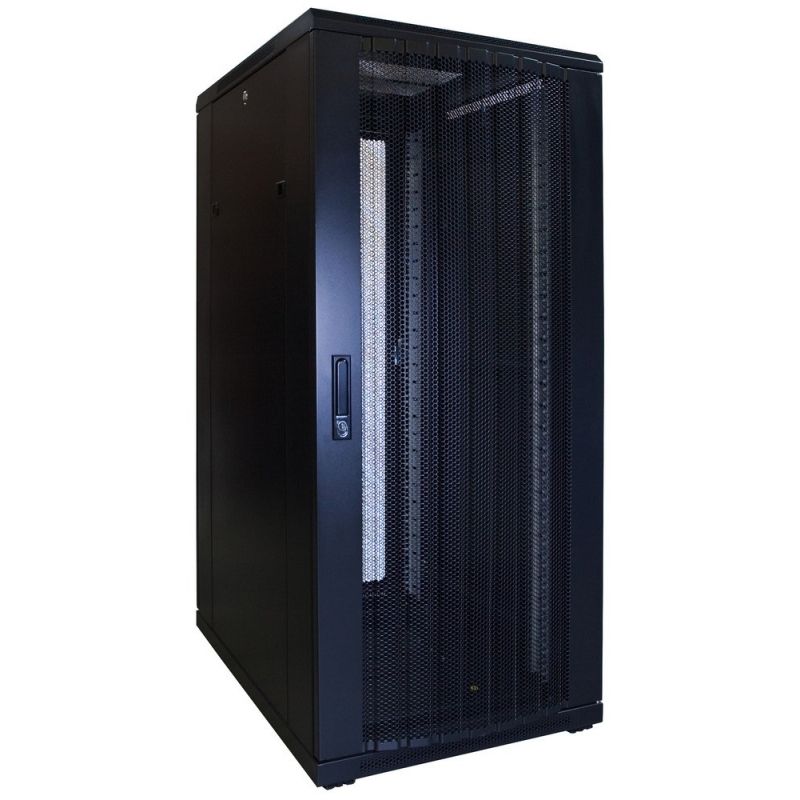 27U serverskåp med perforerad dörr 600x800x1400mm (BxDxH)
