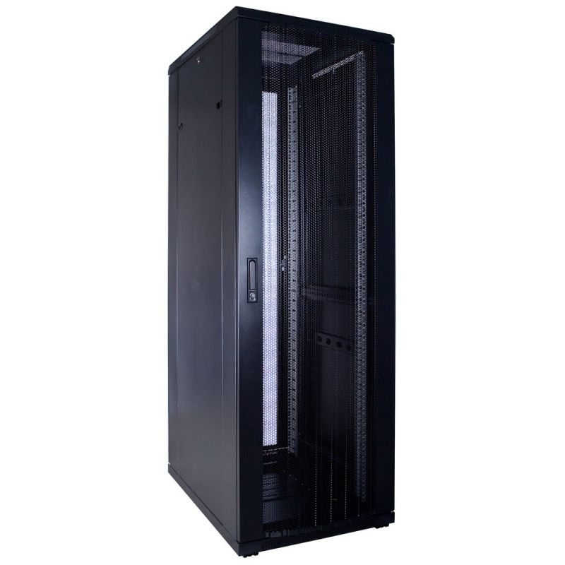 37U serverskåp med perforerad dörr 600x800x1800mm (BxDxH)