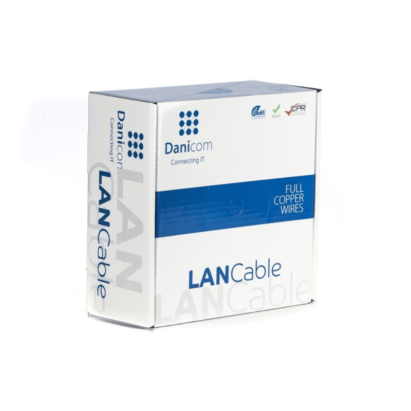 DANICOM CAT6 FTP 100m kabel på rullstyv - LSZH (Dca)