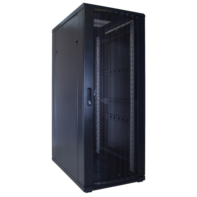 32U serverrack med perforerad dörr 600x1200x1600mm (BxDxH)