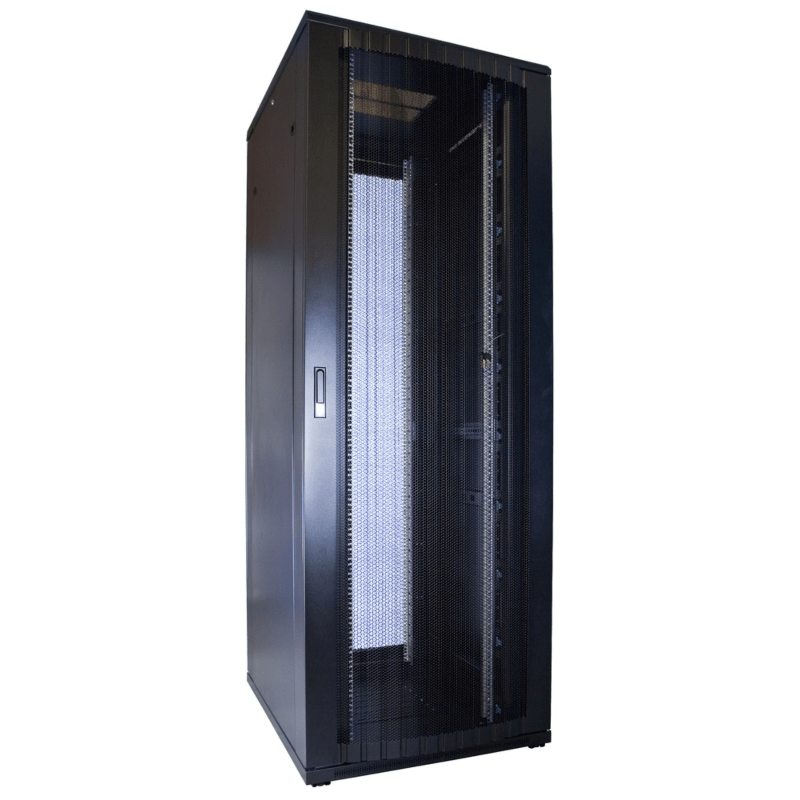 47U serverskåp med perforerad dörr 800x1000x2200mm (BxDxH)