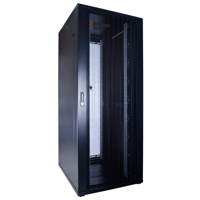 47U serverskåp med perforerad dörr mått: 600x800x2200mm (BxDxH)
