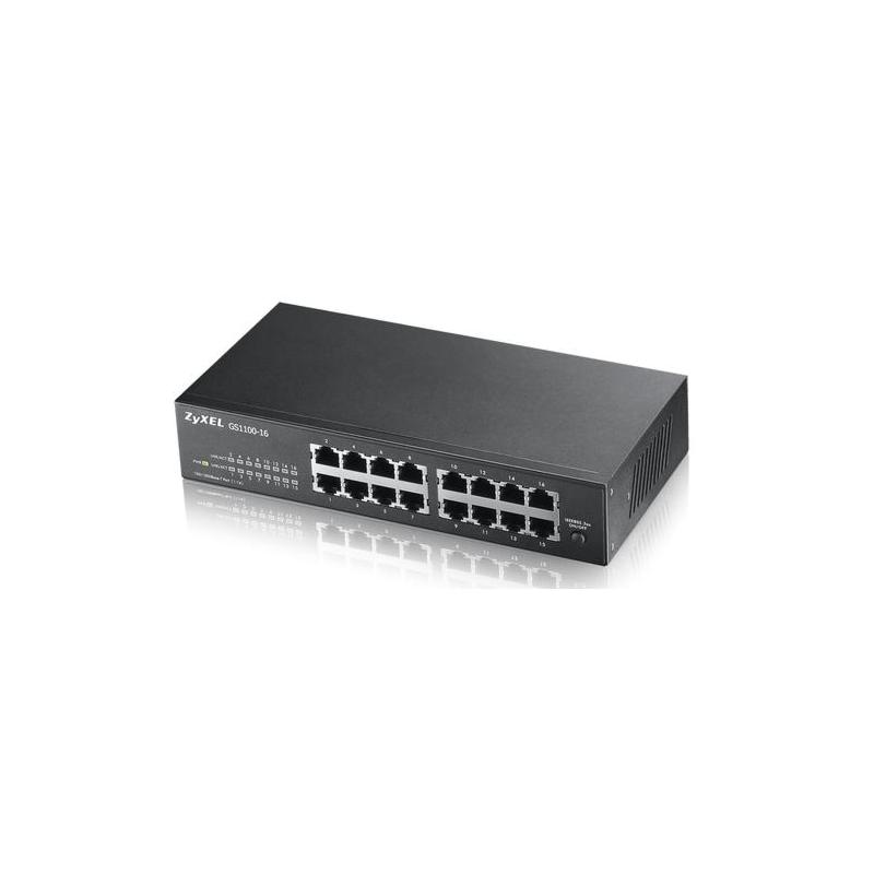 Zyxel 16-portars GS1100 ohanterad switch