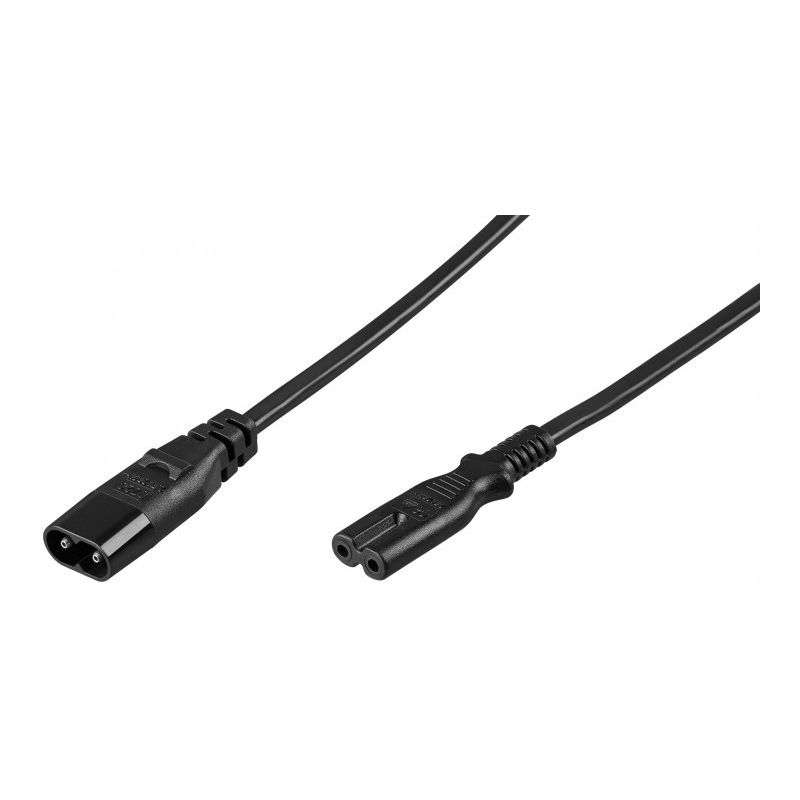 Strömkabel C7 till C8 2m svart