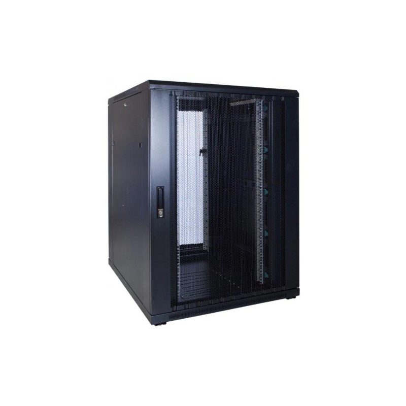 22U serverrack med perforerad dörr 800x1200x1200mm (BxDxH)